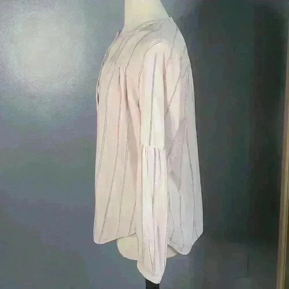 Old Navy Pink Striped Button Up Shirt *Beachy* ~Barbiecore~ sz L - Picture 5 of 12